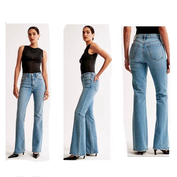 Abercrombie & Fitch High Rise Vintage Flare Jean Size 35 20R - Picture 1 of 2